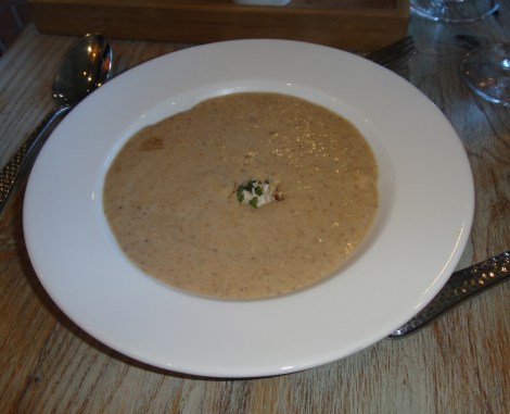 Mushroom soup at White Dog Cafe.