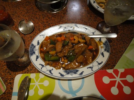 Kung Po Pork at Hung Paradise, Aruba.