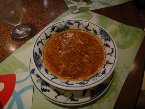 Chinese Tomato Soup at Hung Paradise, Aruba.