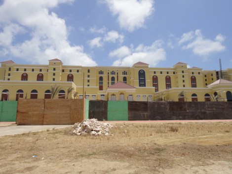 Inland facade of Ritz Carlton, Aruba.