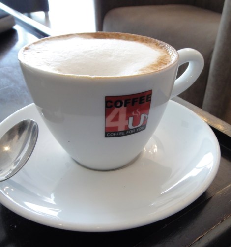 Cappuccino at Coffee 4U, Aruba.