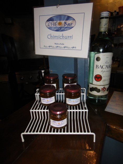 Ché Bar chimichurri sauce for take away.