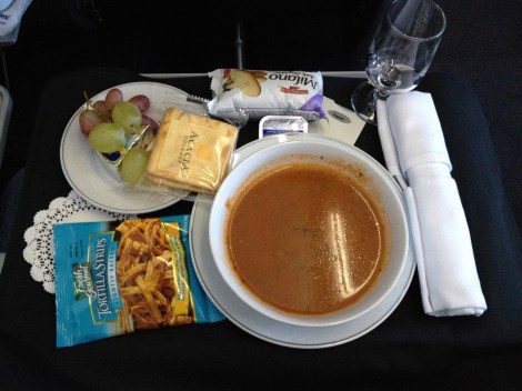 American Airlines tortilla soup.