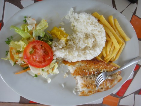 Pescado filete at Casa Vieja, Aruba, December 2013.
