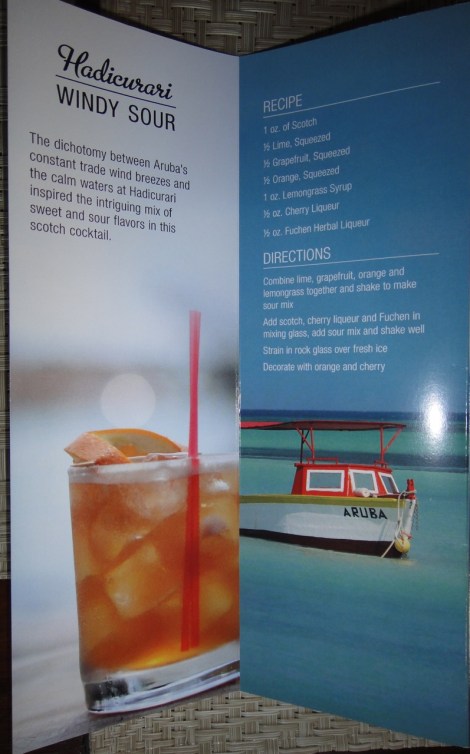 Aruba Signature Drink, "Windy Sour."