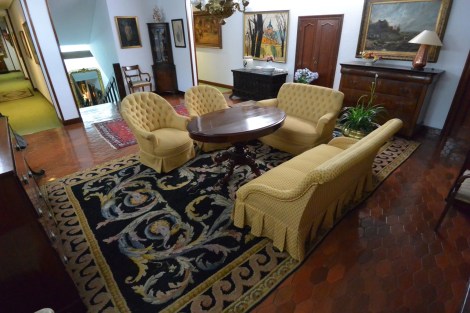 Upstairs gathering area at Hotel Museo Los Infantes, Santillana del Mar, Spain.