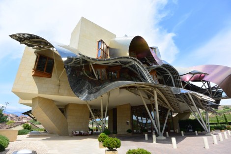 Frank Gehry designed Hotel Marques de Riscal, Elciego, Spain.