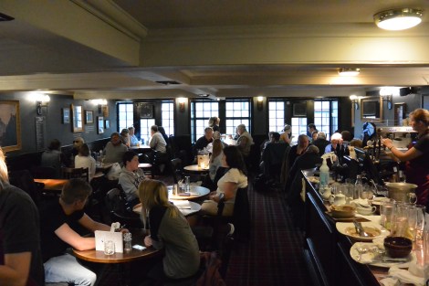 Upstairs dining room at Deacon Brodie's Tavern, Edinburgh, Scotland.