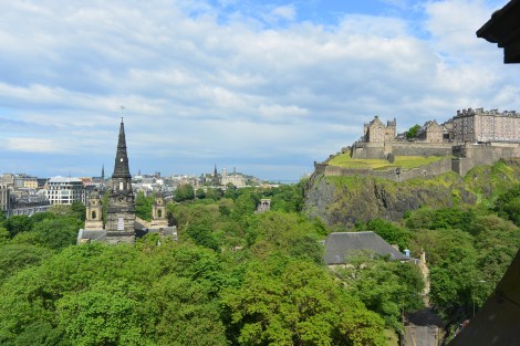 View from the room at The Caledonian, Edinburgh, Scotland.