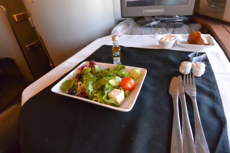 Salad aboard American Airlines Flight 56.