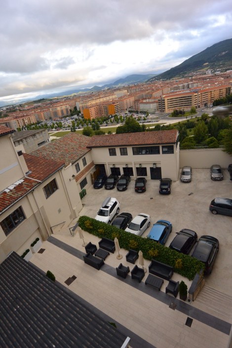 Parking at Hotel Puerta del Pamplona, Pamplona, Spain.