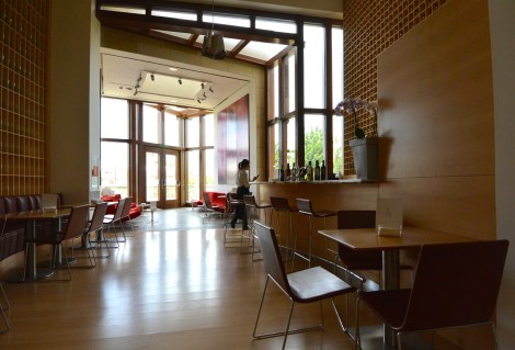 Interior of the bar at Hotel Marques de Riscal, Elciego, Spain.