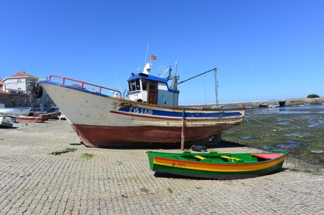 Fishing boats in Cambados, Spain.