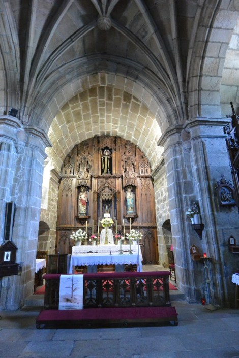 Inside the church at Cambados, Spain.