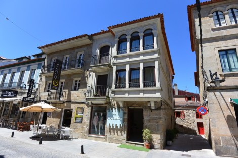 Shopping and dining in Cambados, Spain.