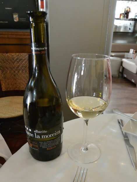 Wine at Restaurante Corillo, Salamanca, Spain.