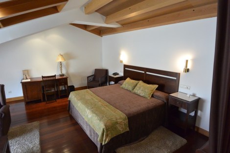 Room on the top floor at San Francisco Hotel Monumento, Santiago de Compostela, Spain.