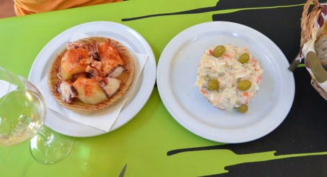 First courses at Equina de Miega, Cambados, Spain.