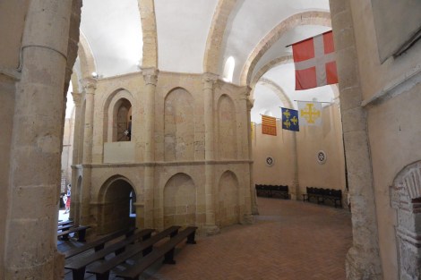 Inside the Church of the Vera Cruz, Segovia, Spain.