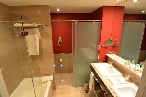 Bathroom at Hotel Castillo Bosque de la Zoreda, Oviedo, Spain.