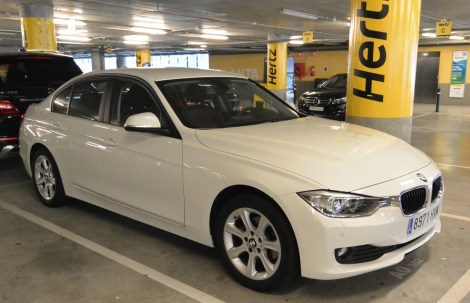 3 Series BMW rented from Hertz, Barcelona, Spain.