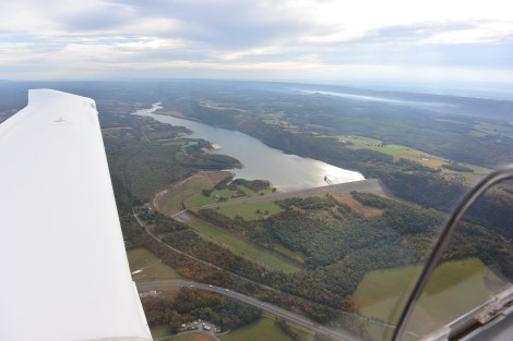 Beltsville Dam as seen from about 3,000'MSL.