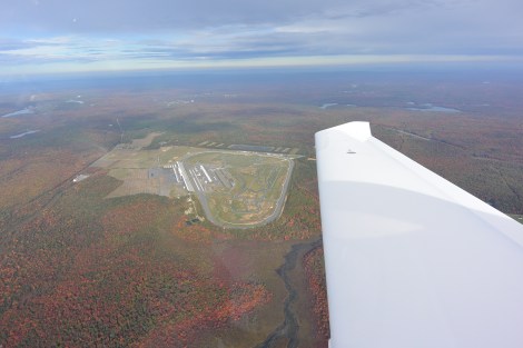 Pocono Raceway as seen from about 3,500MSL.
