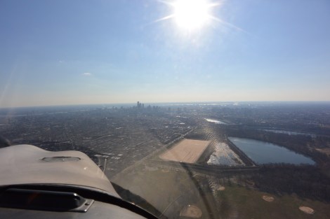 Philadelphia skyline from about 1,200' MSL.